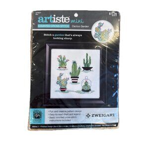 Zweigart Artiste Mini CACTUS GARDEN Cross Stitch Kit - Kooler Design Studio